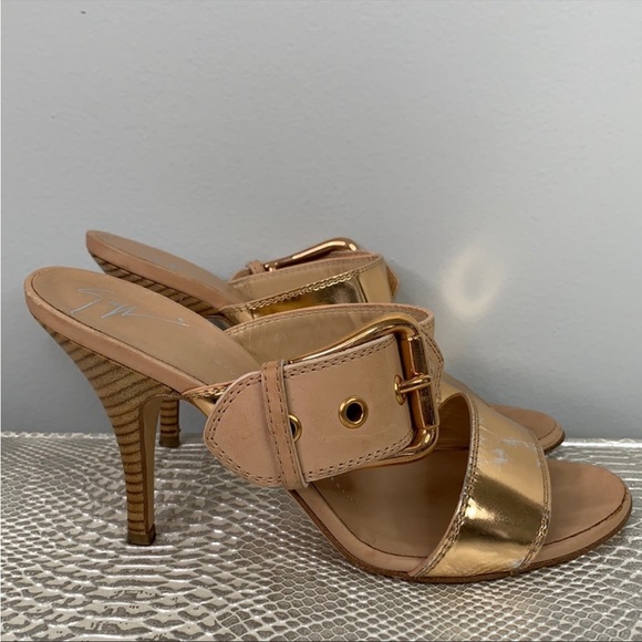 Giuseppe Zanotti $895 Metallic Double Buckle Strap Sandal, 6.5 - Picture 5 of 16